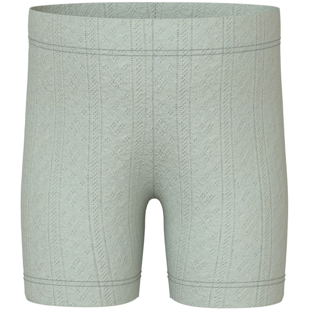 Køb Name It Aqua Gray Jsilke Slim Biker Shorts