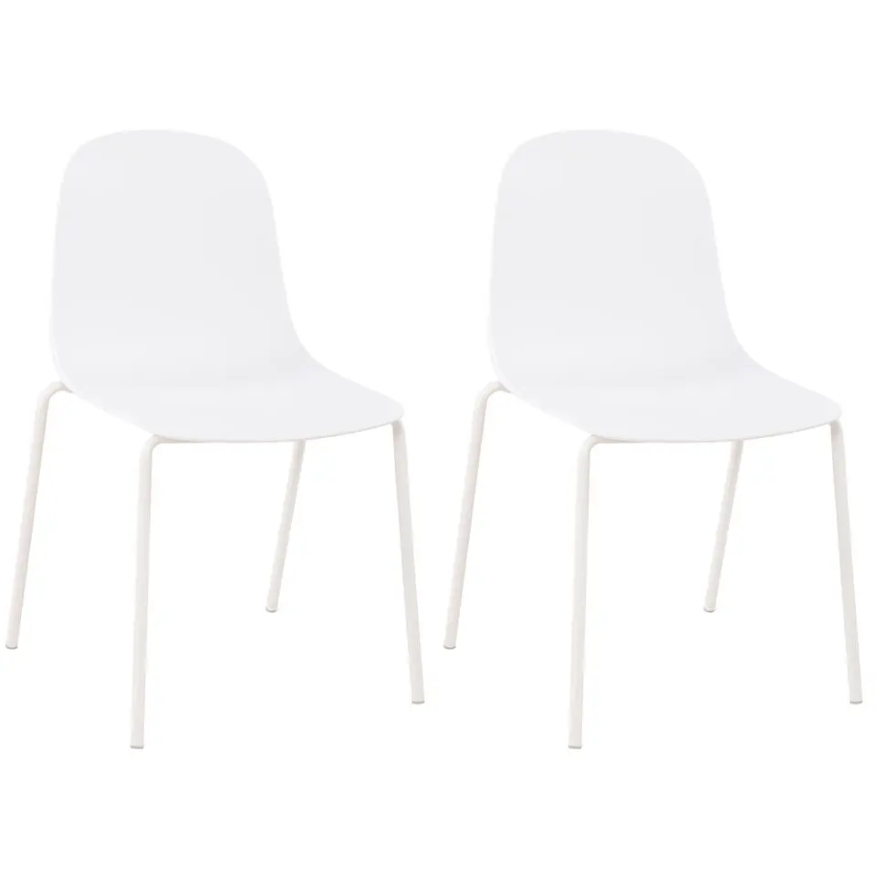 CLP Set van 2 Tuinstoel Hardin Kunststof - wit