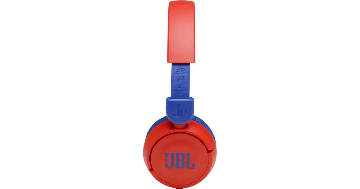 JBLJR310BT draadloze headset on-ear   (Rood/blauw, Bluetooth 5.0)