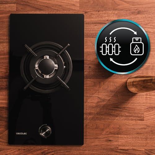 Cecotec Plaque à gaz Bolero Squad G 4200S Glass Black. Plaque à gaz avec 4 feux, finition verre noir, puissance 8000W, grilles individuelles et allumage électrique avec sécurité des vannes. : Cuisine et Maison