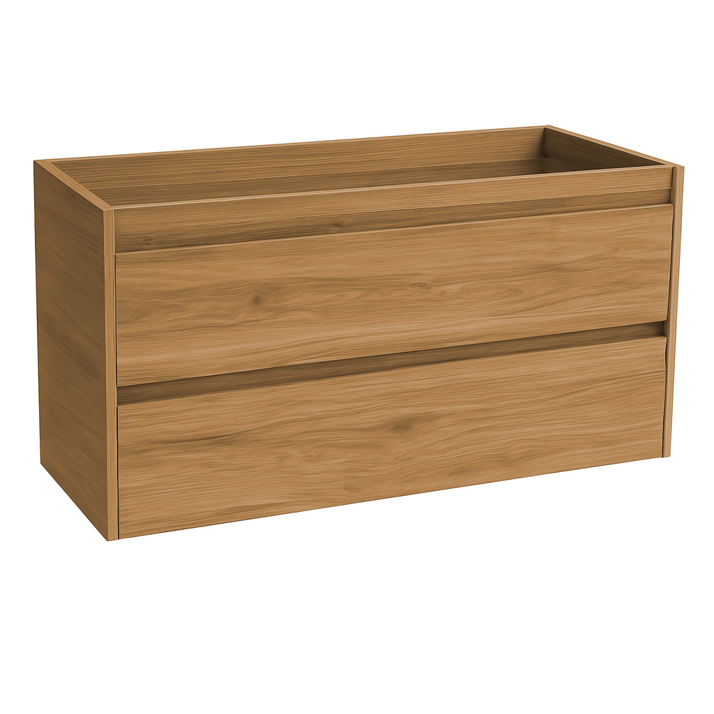Sanicare Avenza onderkast 120cm met 2 sifon uitsparingen arrano oak