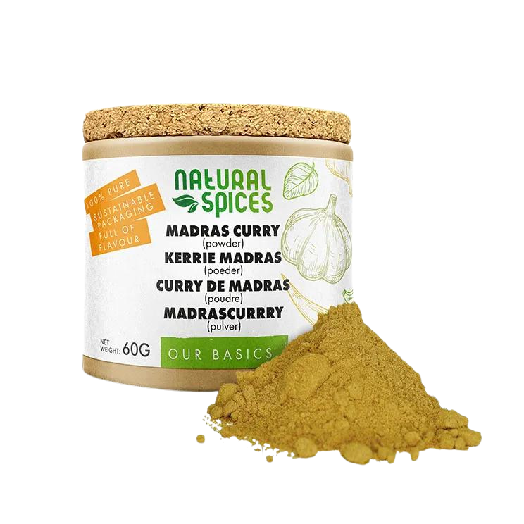 Natural Spices Kerrie madras poeder 60 gram