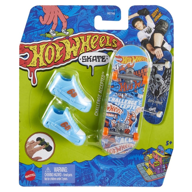 Hot Wheels - Fingerskateboard mit Sneakern - 1 Stück