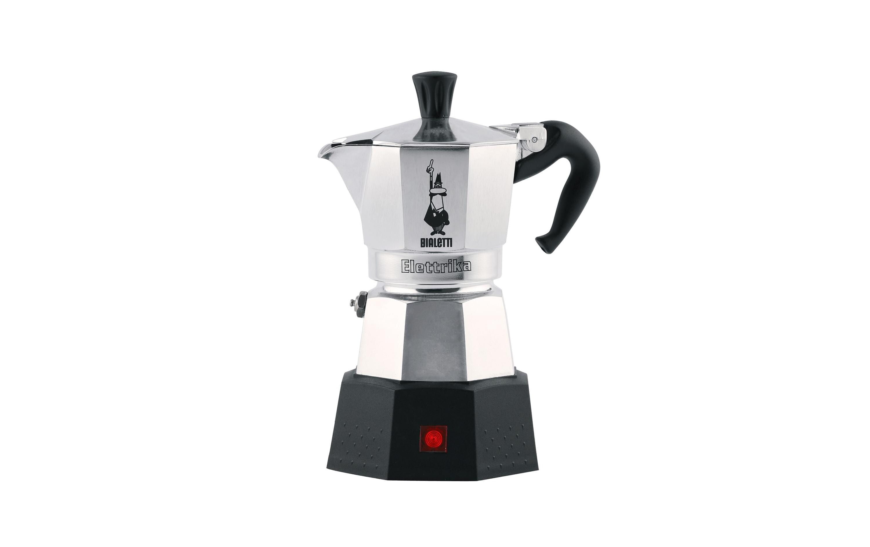 Espressokocher Elettrika 2 Tassen, SilberItalienische Espressokanne – ein Design-Klassiker