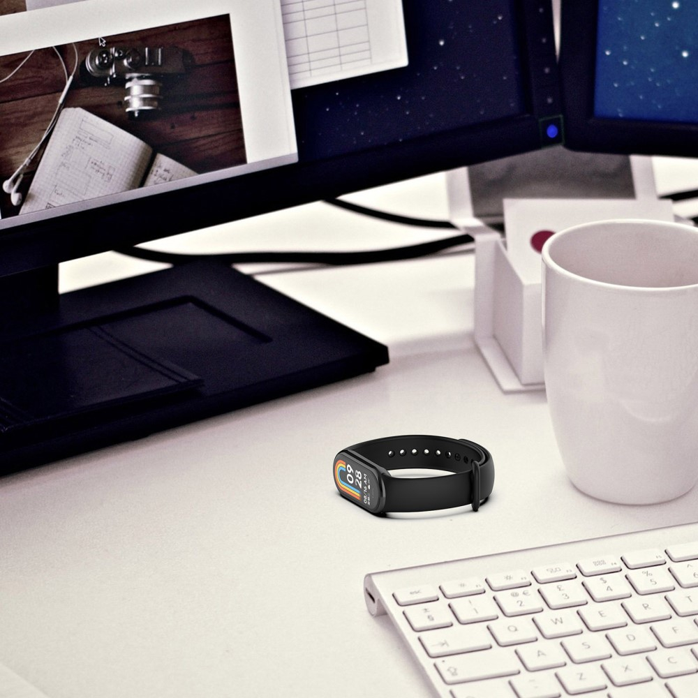 Xiaomi Mi Band 8 / 9 Ersatz Silikon Sport Armband (Gelenkumfang: 180-240mm) - Schwarz