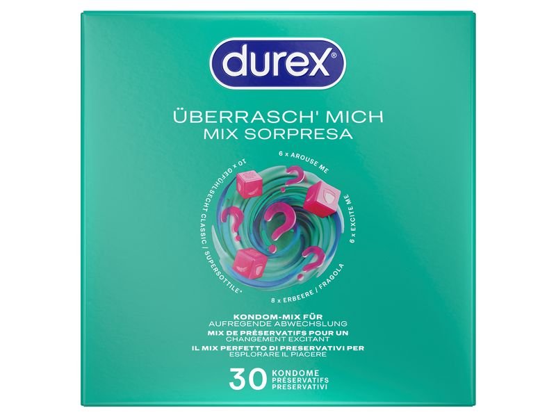 Durex Kondome Überrasch Mich 30 Stück Hochwertige Präservative zur sicheren Verhütung