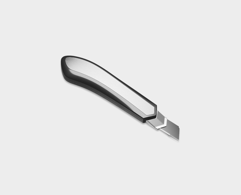 HP-101.18 Aluminium Cutter Teppich Messer Werkzeug DIY Tool Japanmesser mit 18mm Klinge (41-1310.014) - Schwarz