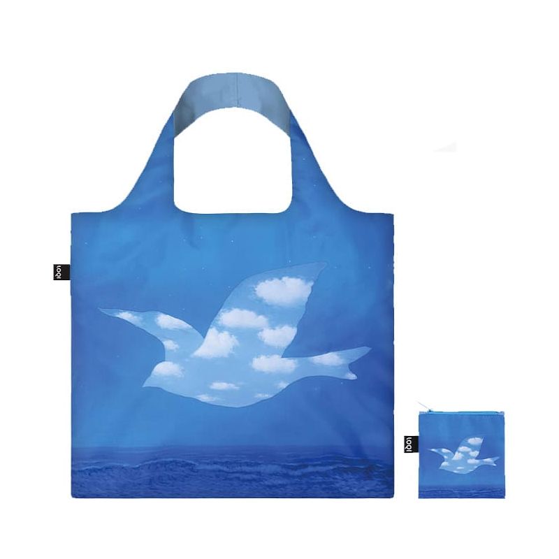 Sac shopping pliable avec pochette zip 50cm The Promise de René MARGRITTE