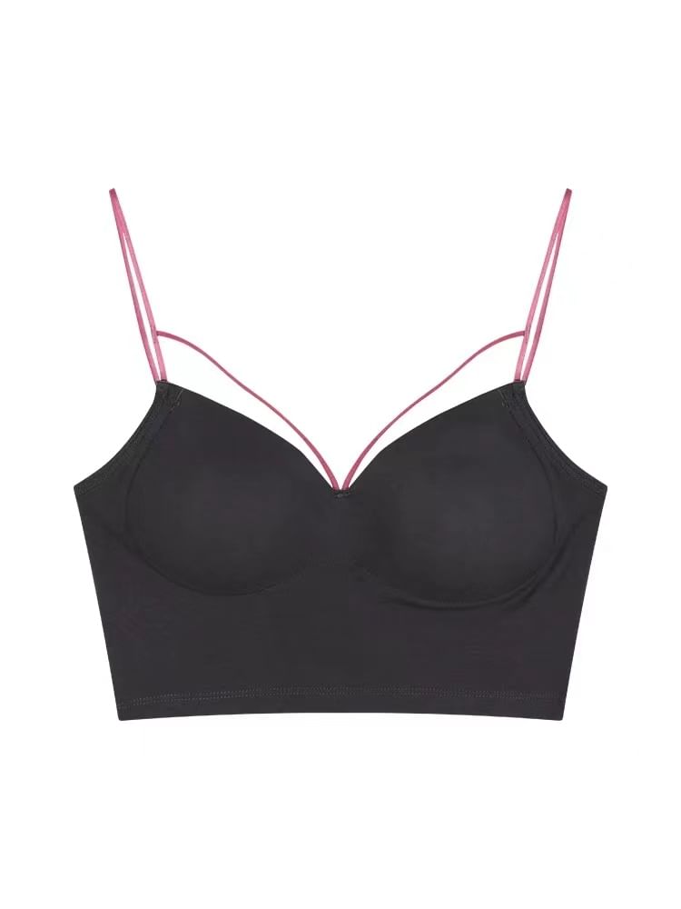 Sancus - Effen gewatteerd camisole met bandjes