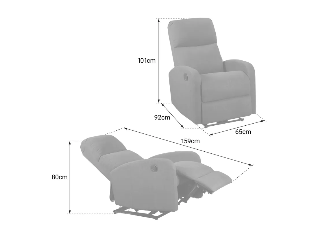 Fauteuil électrique inclinable RELAX noir - HAPPY GARDEN