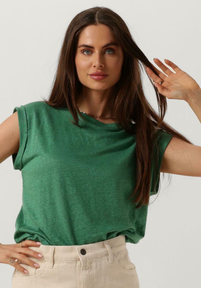 BY-BAR groene by-bar top thelma linen top