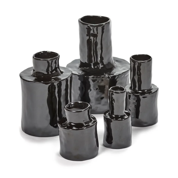 Serax - Héléna Marie Vase, Ø 7 x H 9 cm, schwarz