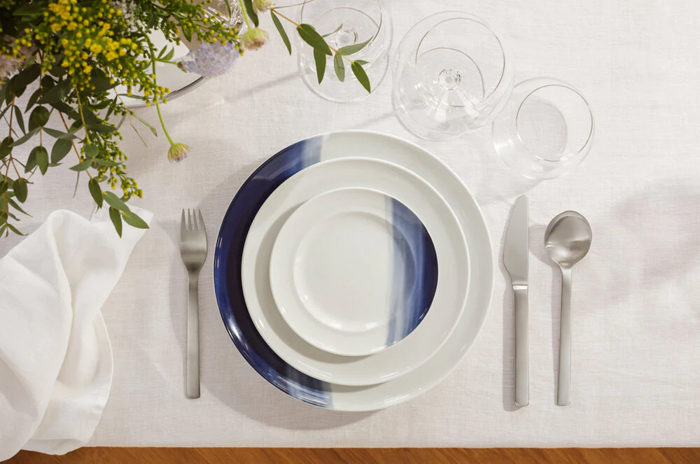 Georg Jensen  Koppel frokosttallerken, blå - Ø22 cm.