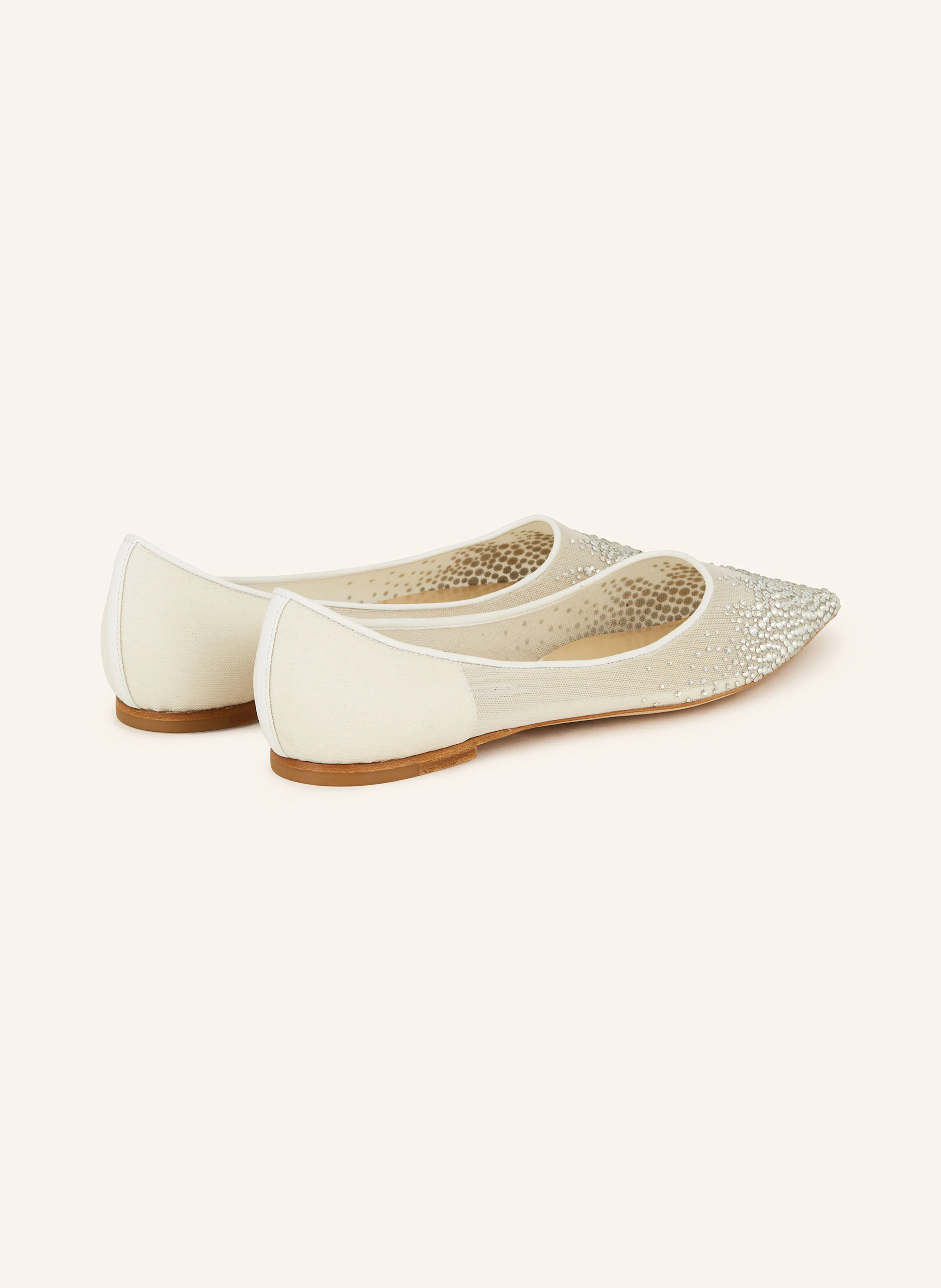 JIMMY CHOO Ballerinas mit Schmucksteinen