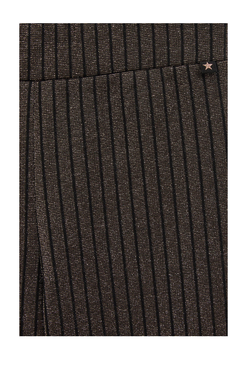 WE Fashion gestreepte legging zwart/goud