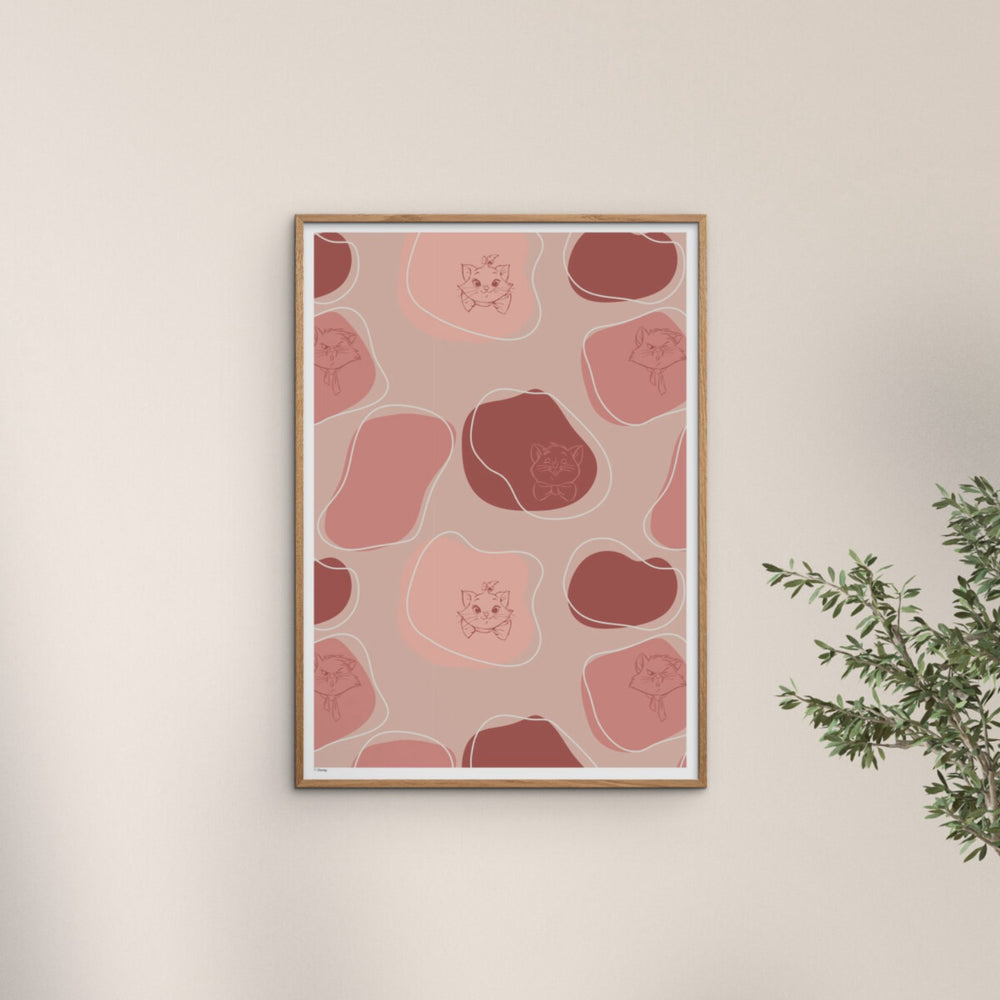 Køb Poster & Frame Disney - Pink & Red Aristocats