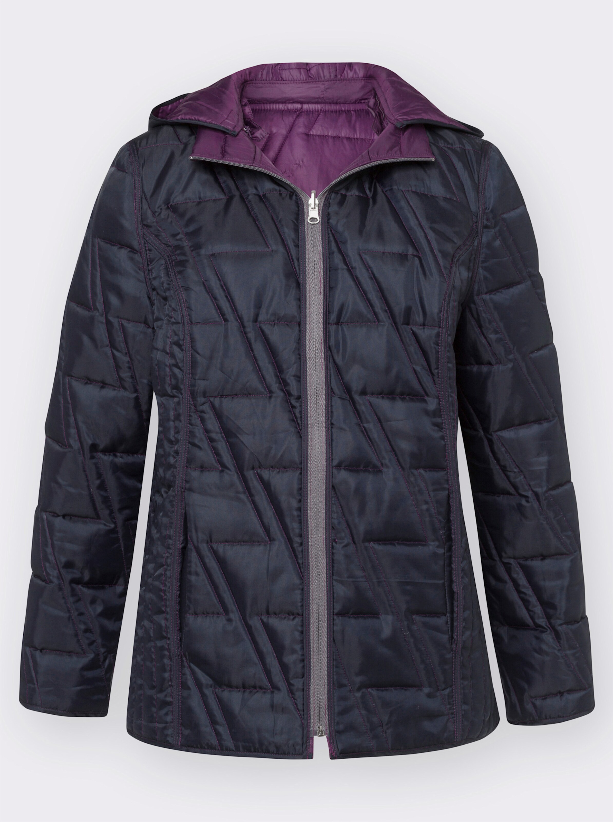 Wendejacke mit Kapuze, abzippbar