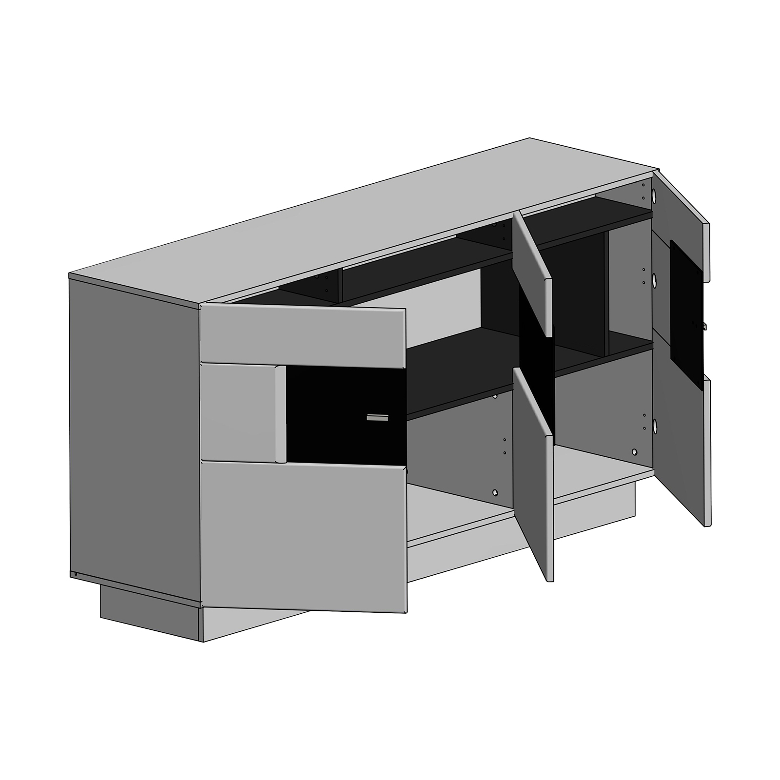 Sideboard SENSIS - weiß - 160 cm