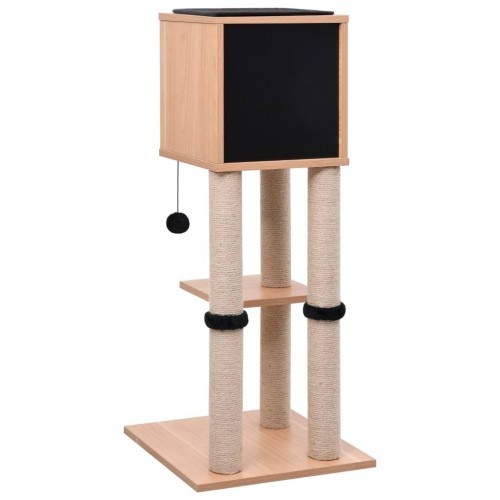 Arranhador para gatos de tamanho médio, preto