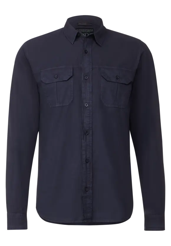 Hemd in washed Optik - eclipse blue
