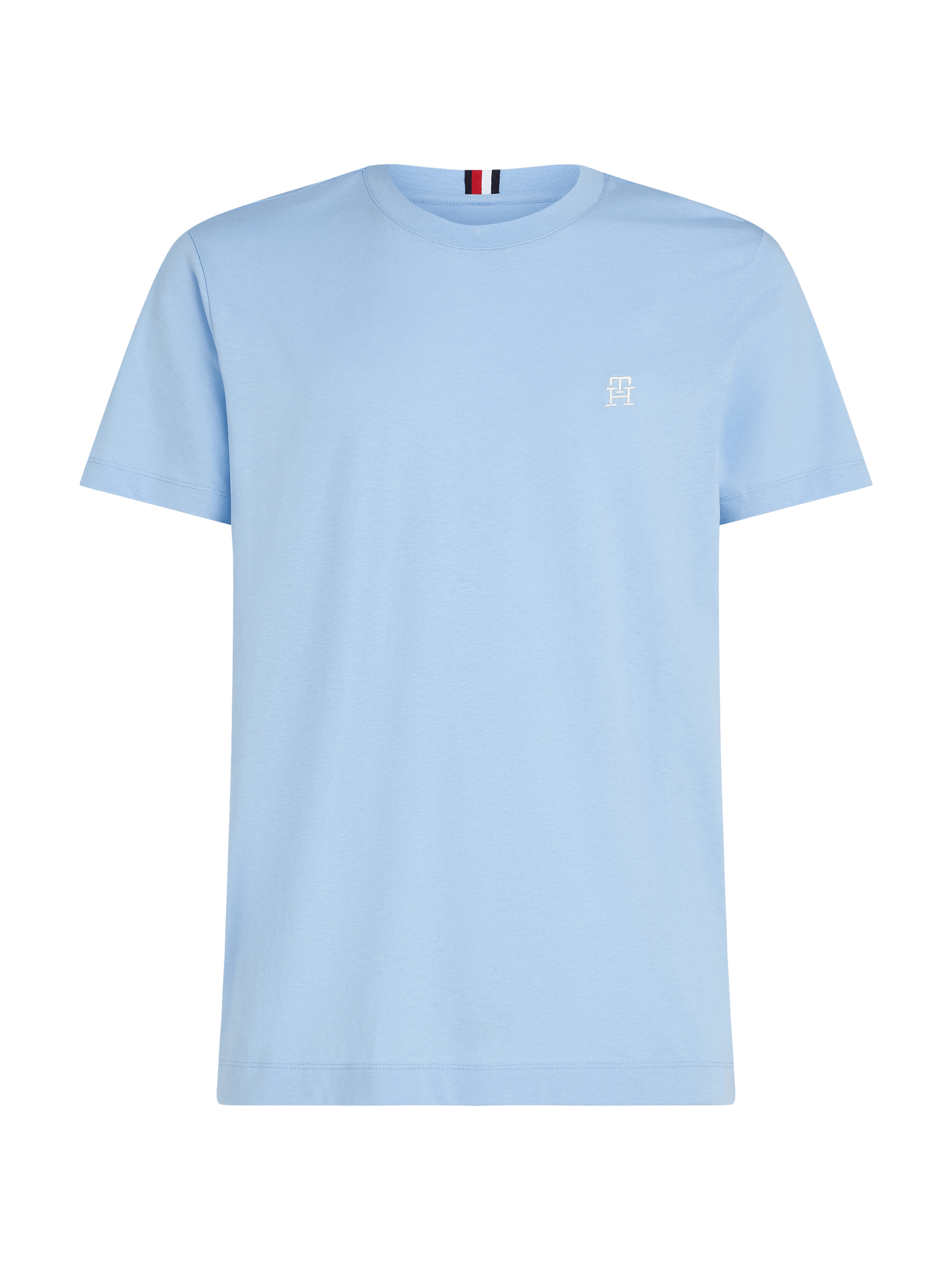 Tee-shirt col rond regular-fit en coton | Bleu