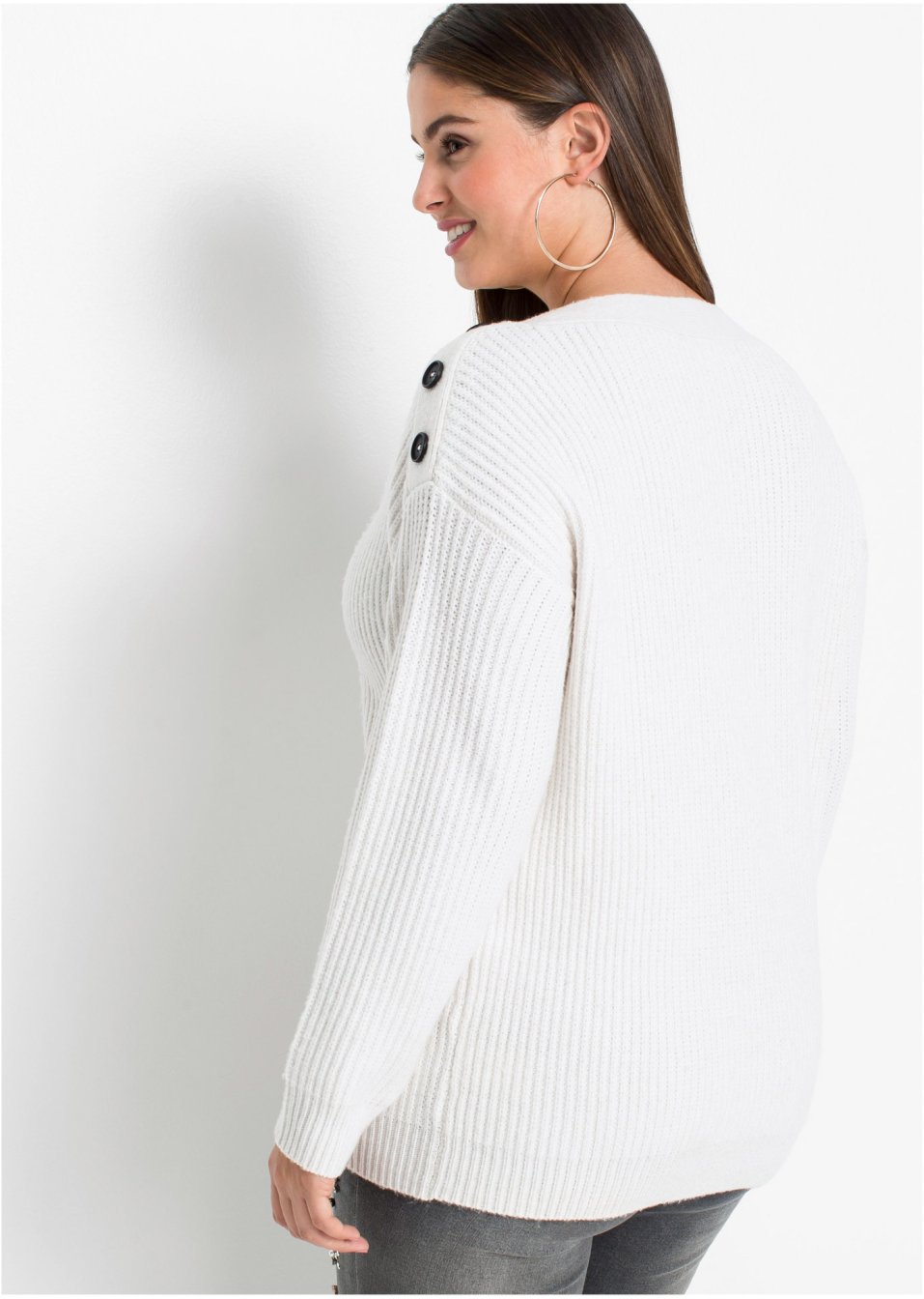 Pull oversize à boutons