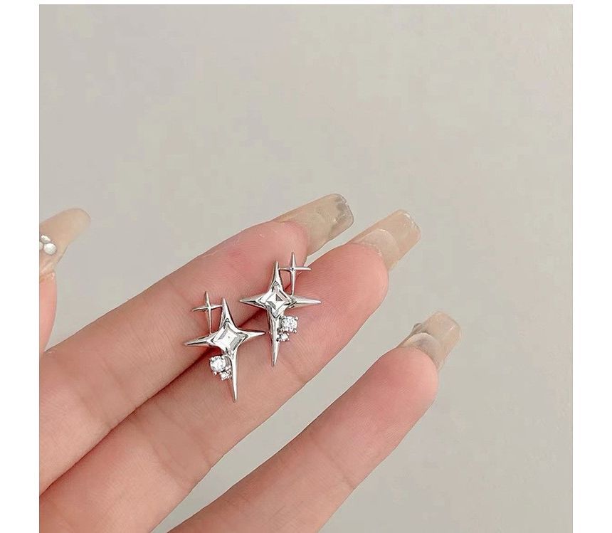 Rosesand - Ster Strass Legering Oorbel