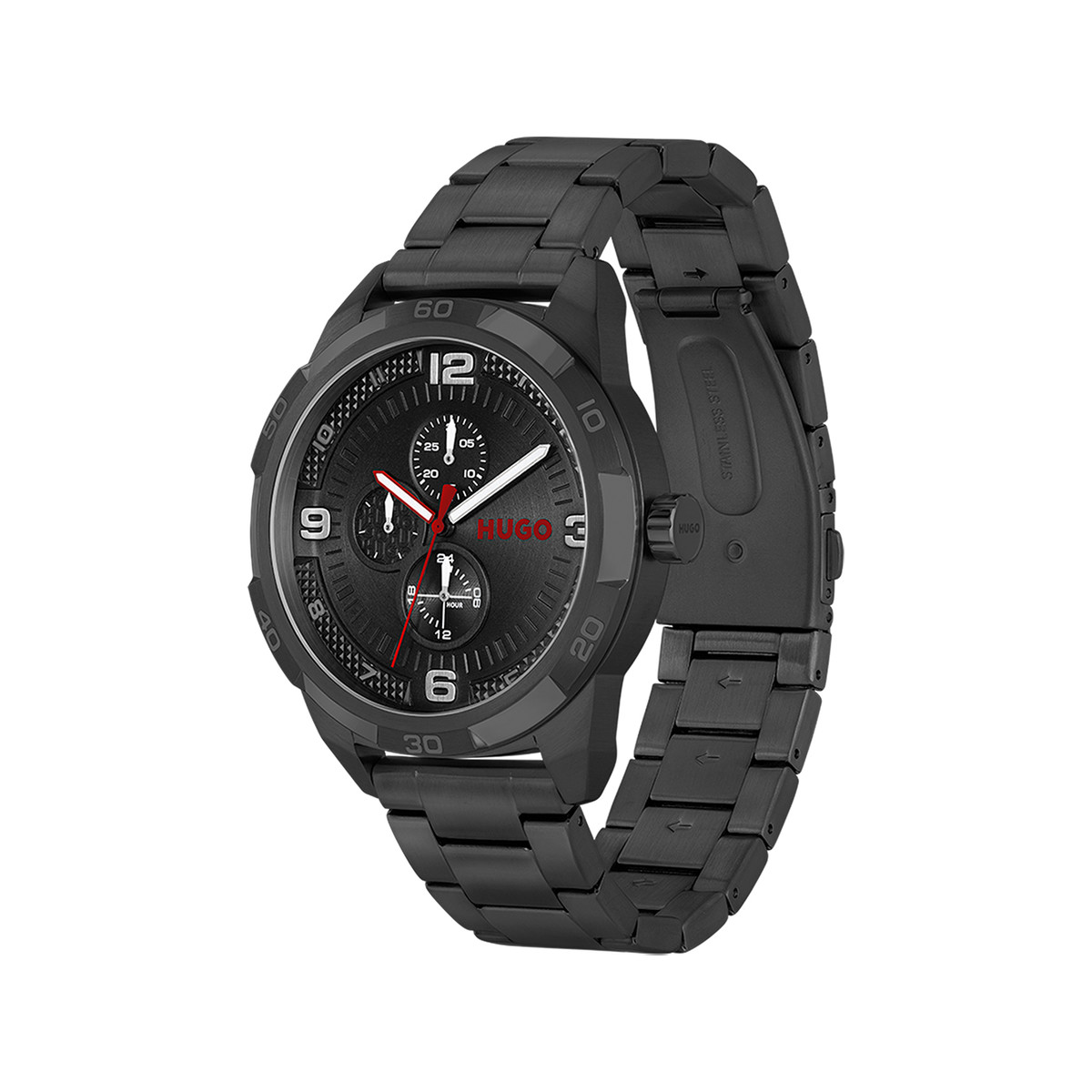 Montre HUGO Grip homme bracelet acier noir