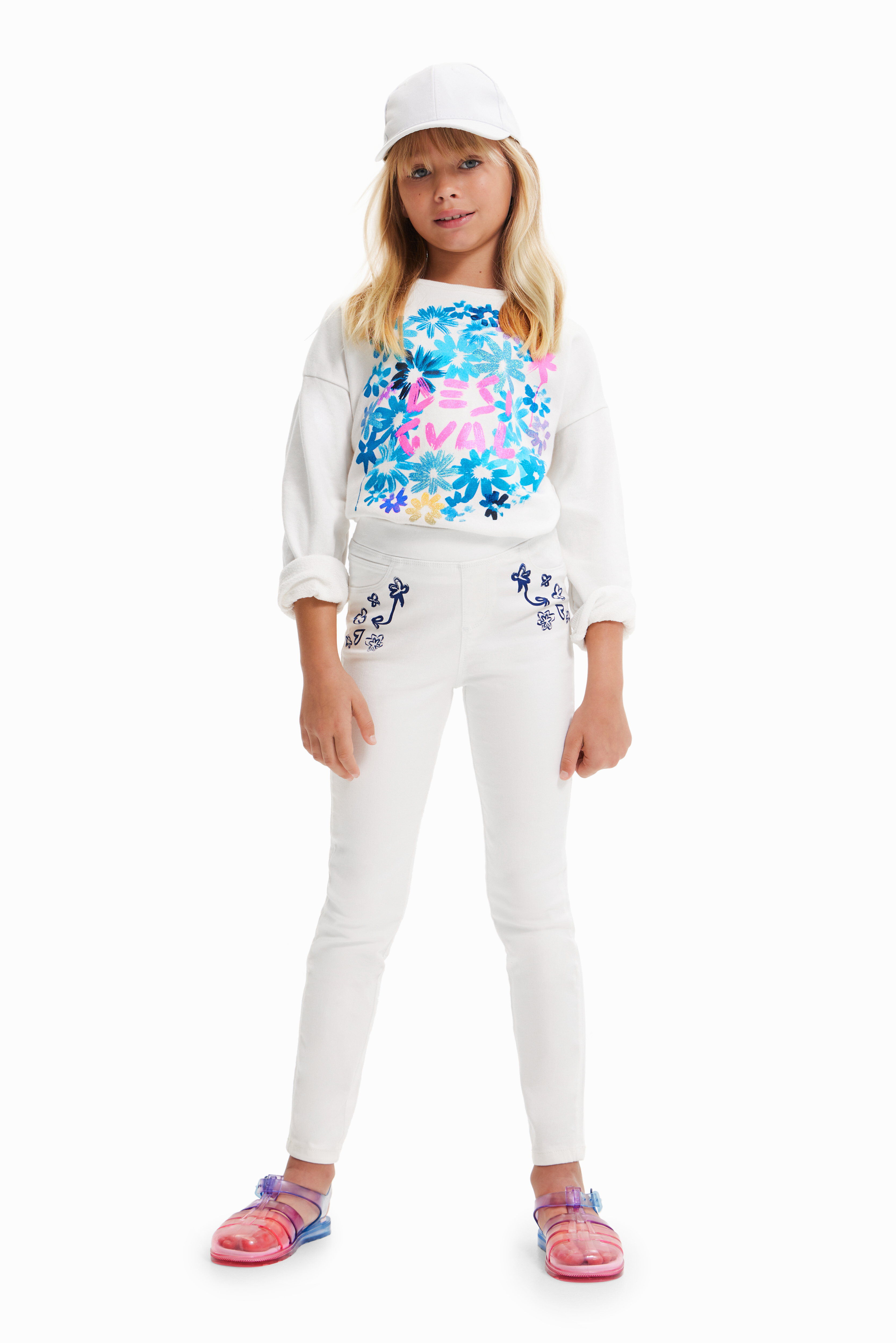 Legging en jean paillettes