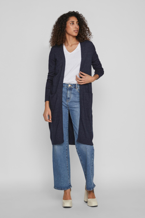 Vila blauwe dames vest