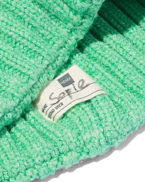 écharpe à col roulé côtelé vert pour enfants