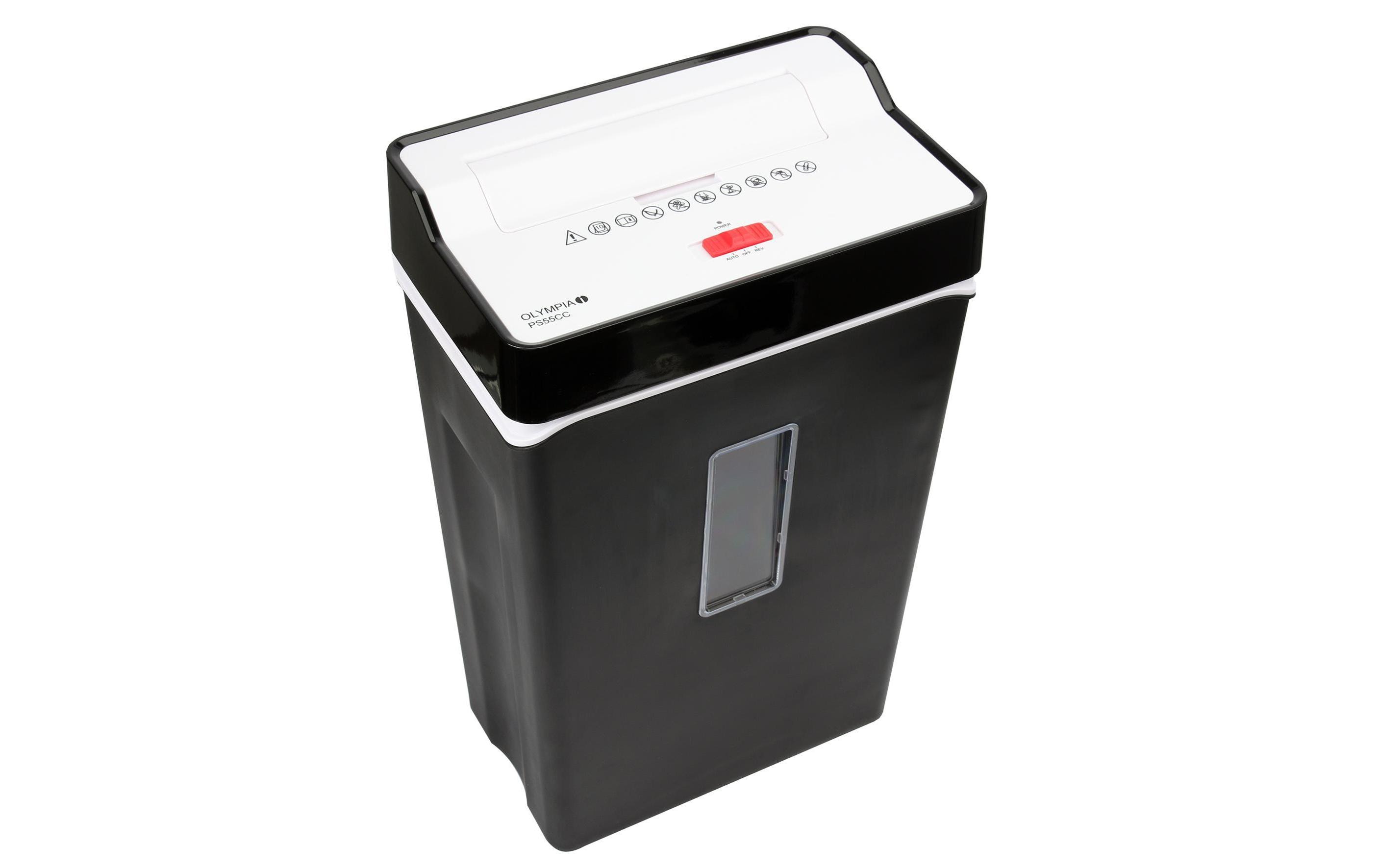 Aktenvernichter PS 55 CC P-4, 10 SeitenSicherer Aktenvernichter für Papier und Kreditkarten