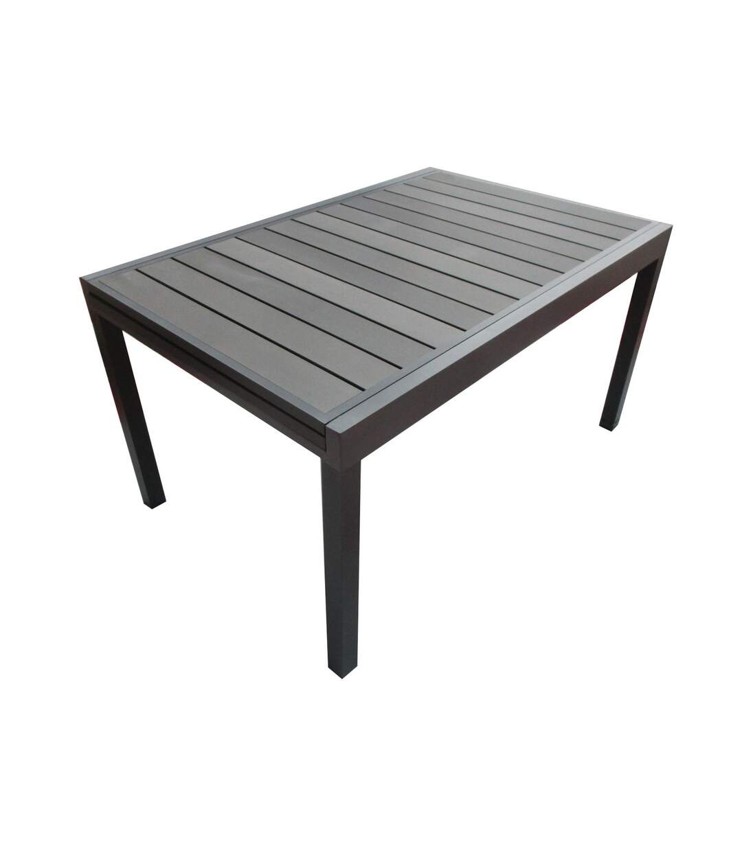 Table de jardin extensible en aluminium avec plateau composite Byron de 6 à 10 personnes - Gris Anthracite