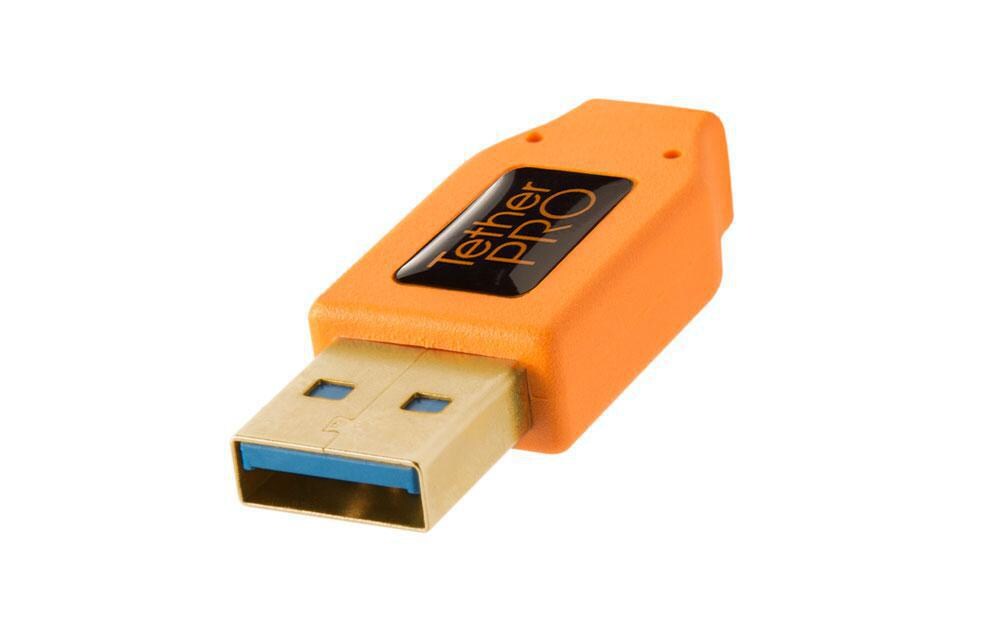 Kabel USB 3.0 Micro B Right Angle 4.6 Meter – orangeAbgewinkeltes USB 3.0 zu Micro-USB Kabel, 4.6 Meter