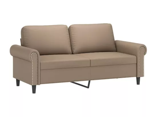 Ensemble de canapés 3 pcs avec coussins cappuccino similicuir