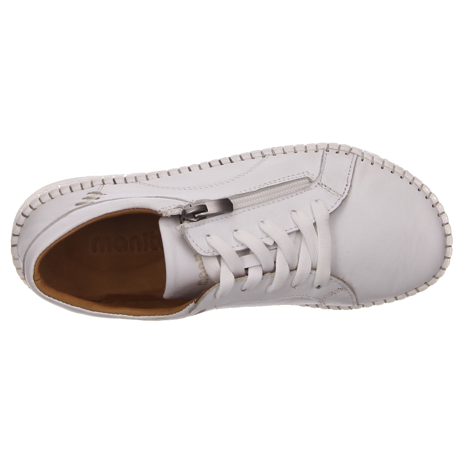 Manitu Schnürhalbschuh weiß weiss/weiss kombi