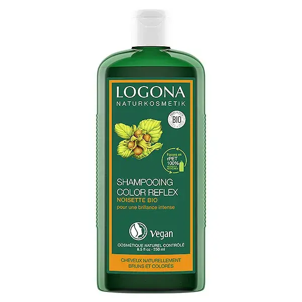 Shampoo Logona Hair Care Color Reflex com Avelã Orgânica 250ml