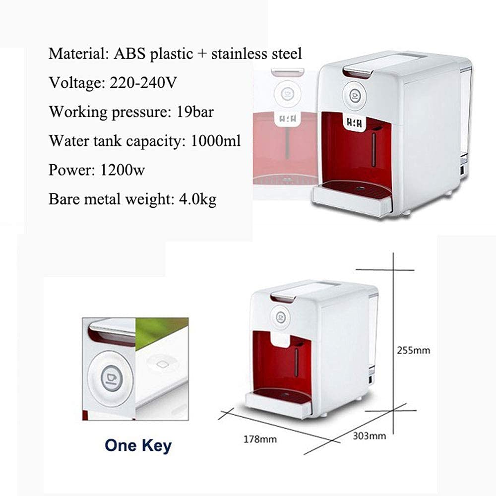 Machine à Café Machine à Café, Machine à Café à Capsules, Machine à Café Entièrement Automatique, Compatible avec Différentes Capsules, Compatible ave