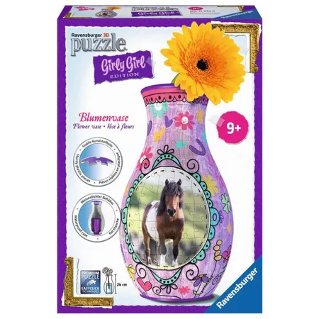 Ravensburger Puzzle Girly Girl Edition Blumenvase Pferde, 216 Teile