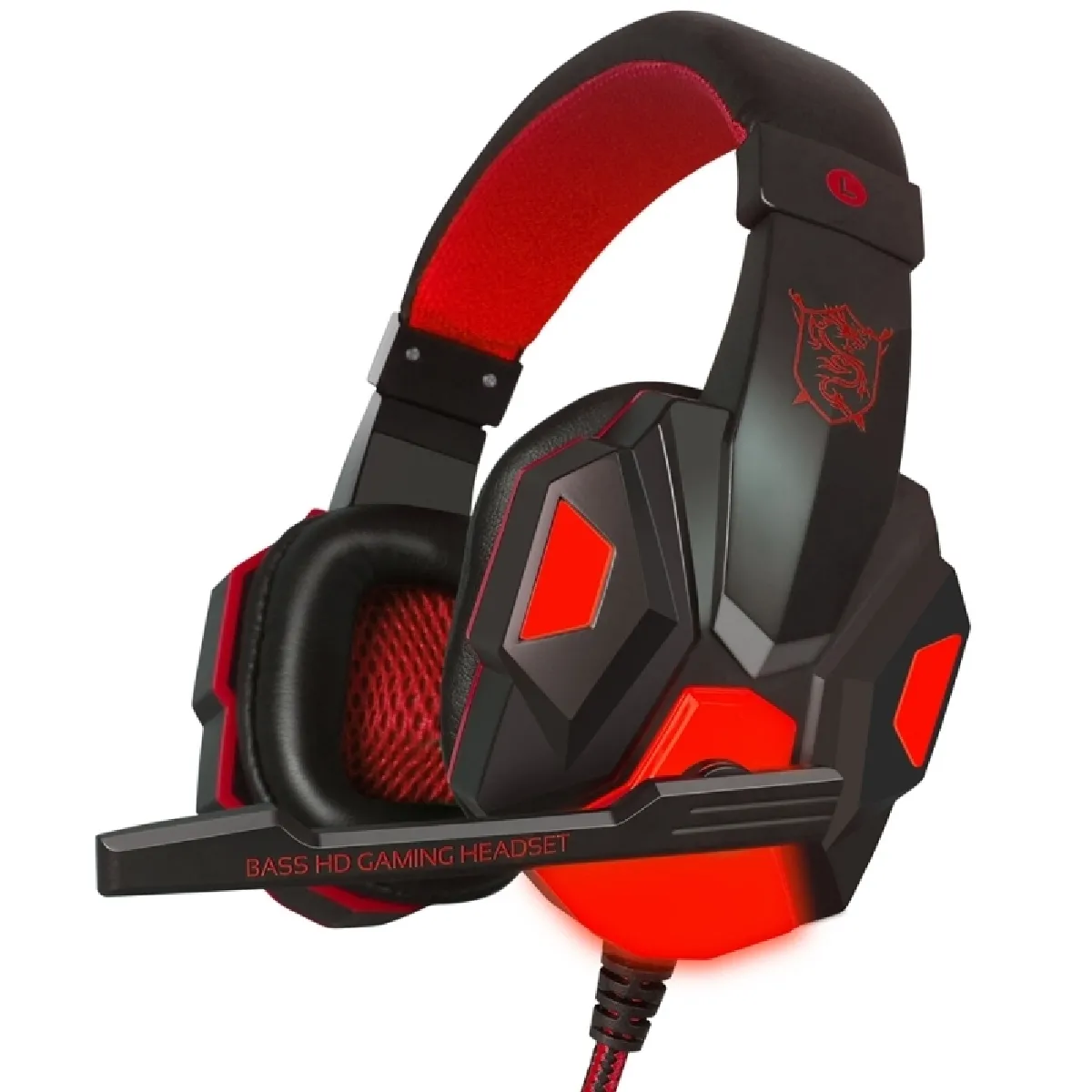 Wewoo Casque Gaming - Noir/Rouge
