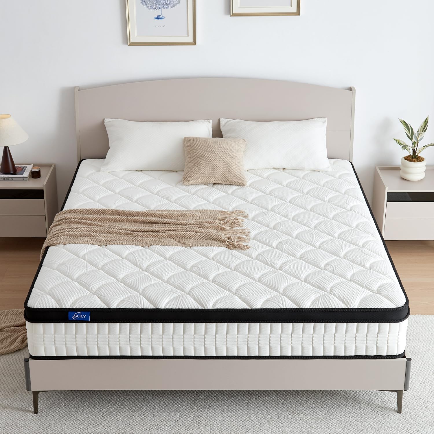 Matratze 140x200 cm Höhe 24cm, H3 H4 Mittelfest Orthopädische 7-Zonen Federkernmatratze 140x200 mit Komfortschaum Öko-Tex Zertifiziert, 480 Taschenfedern pro 2m²