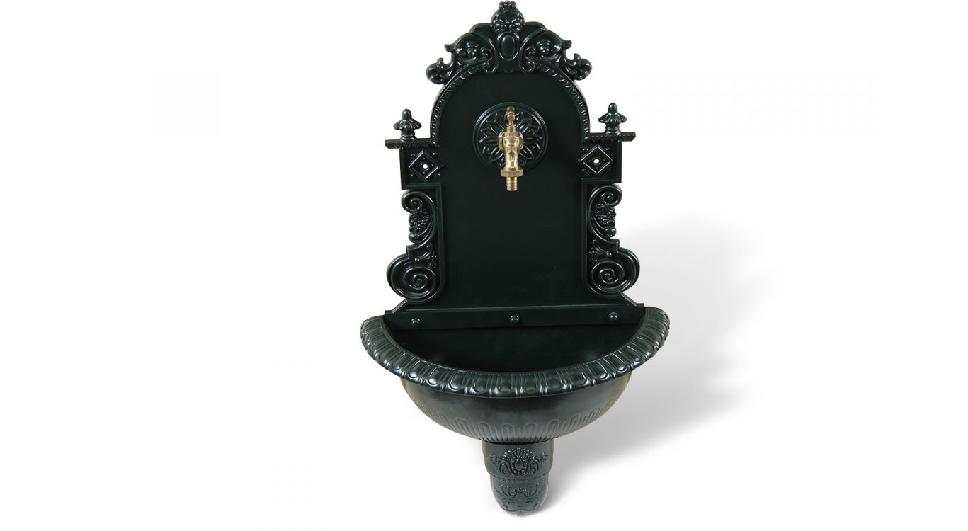 Fontaine de jardin aluminium vert 44x22x75.5cm
