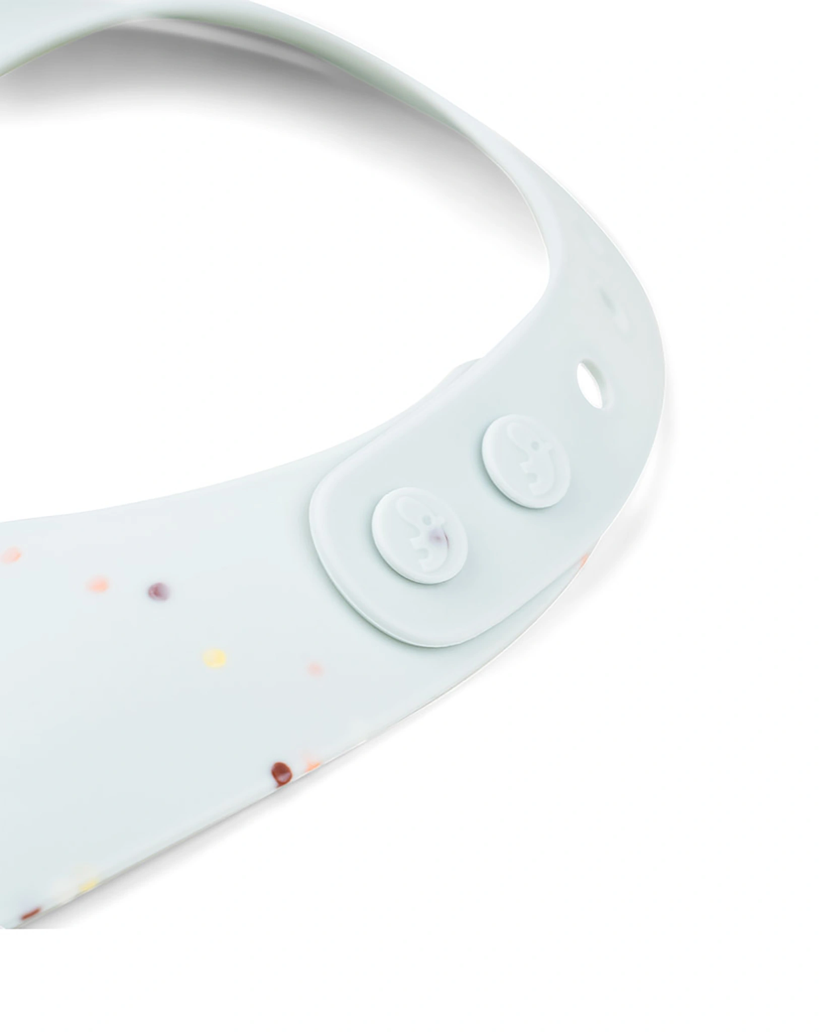 Silikon-Lätzchen CONFETTI mit Auffangschale in blau