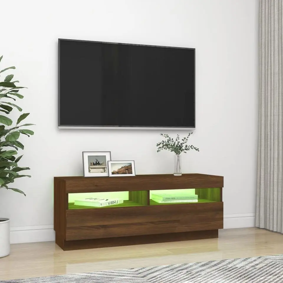 vidaXL - Tv-kast - Bruin - Bewerkt hout