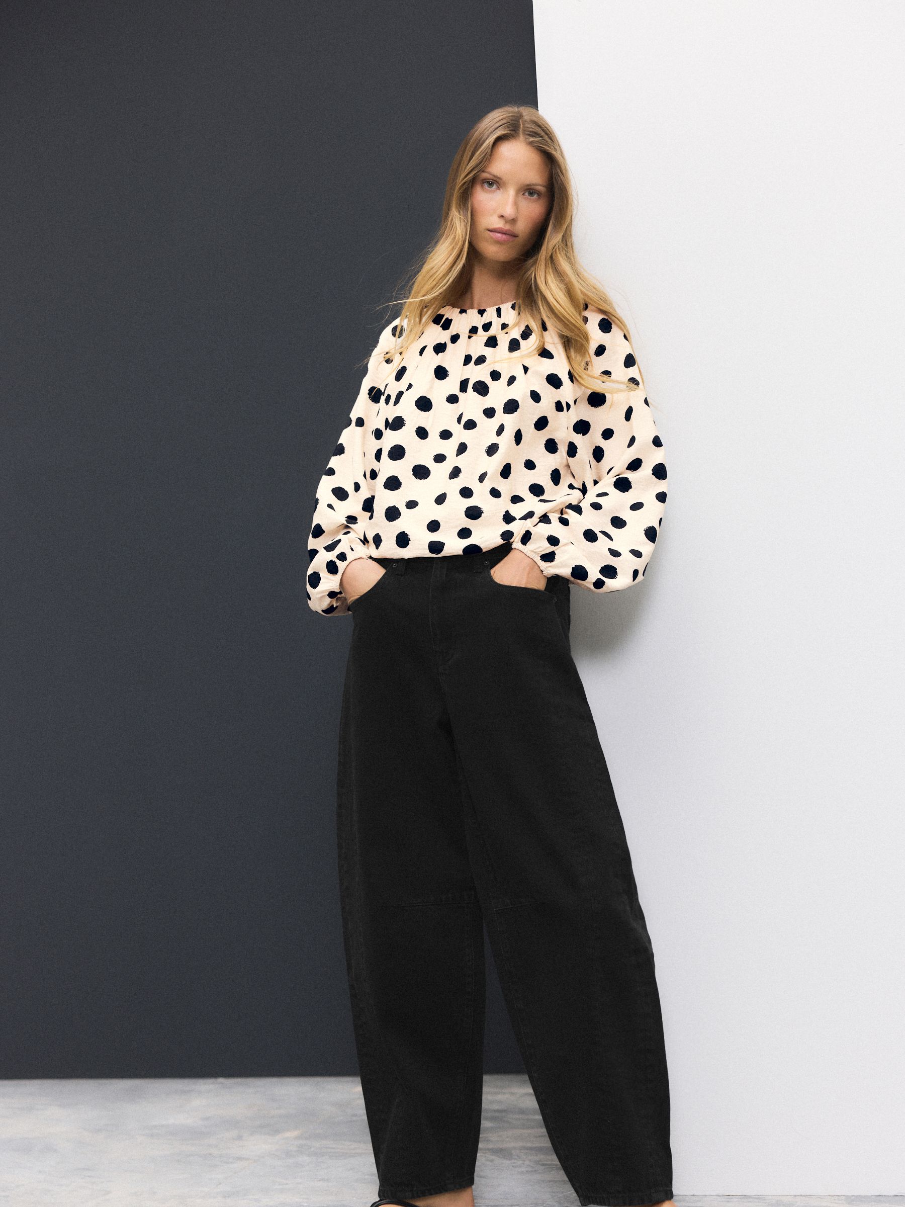 Zwart - Horseshoe Barrel Jeans