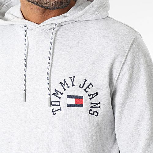 Sweat Capuche Regular Arched Logo 6805 Gris Chiné