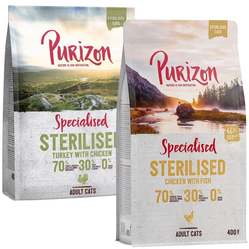 Offre d'essai mixte Purizon 2 x 400 g - sans céréales