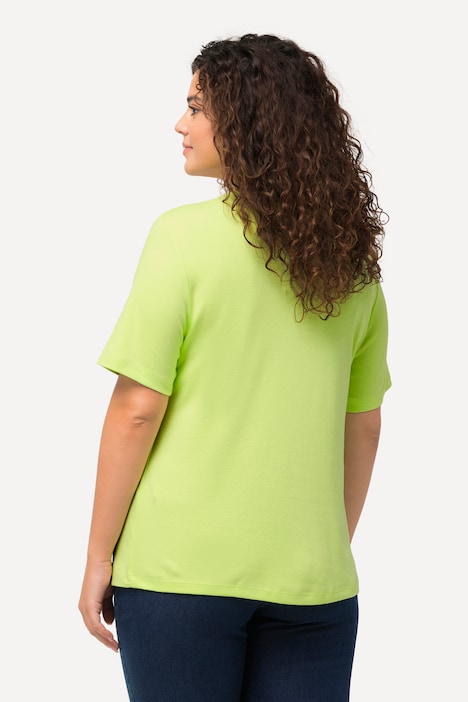 Shirt, doppellagige Vorderseite, Slim, Rundhals, Halbarm