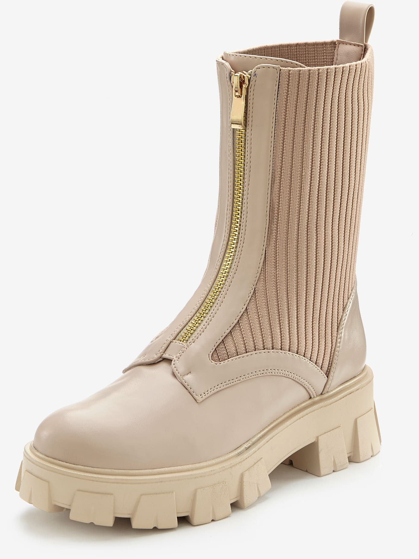 Bottes à glissière semelle chunky tendance