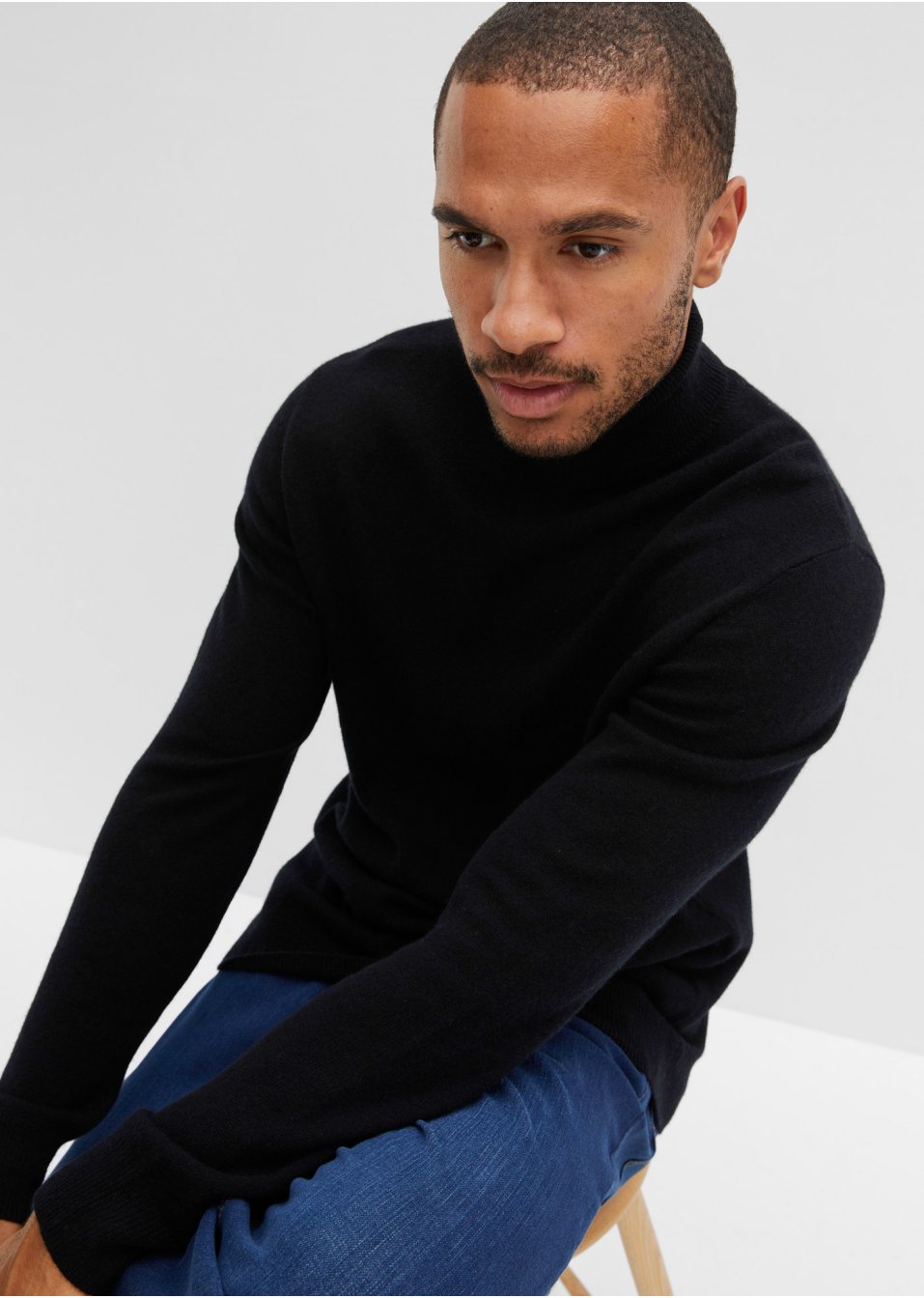 Pull en laine avec teneur en Good Cashmere Standard®, col roulé